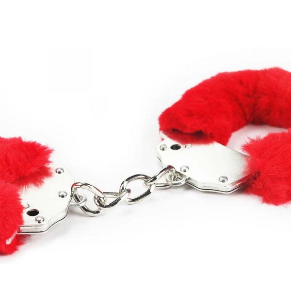 ljubavne-lisice-Fluffy Hand Cuffs - crvene