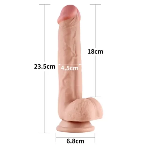 9.5'' Sliding Skin Dual Layer Dong Flesh - Slika 8