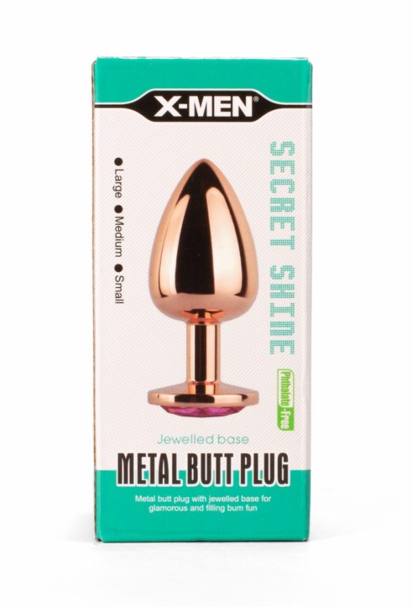 X-MEN Secret Shade Metal Butt Plug Rose M
