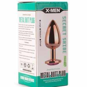 X-MEN Secret Shade Metal Butt Plug Rose M_1