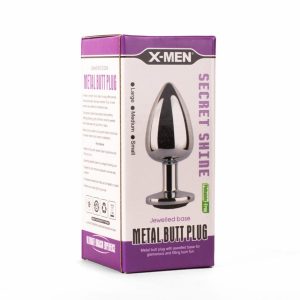 X-MEN Secret Shine Metal Butt Plug Black M_1