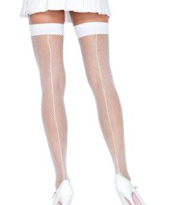 Fishnet Thigh Highs With Backseam