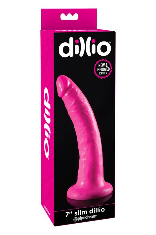 7 Inch Slim Dildo - roza
