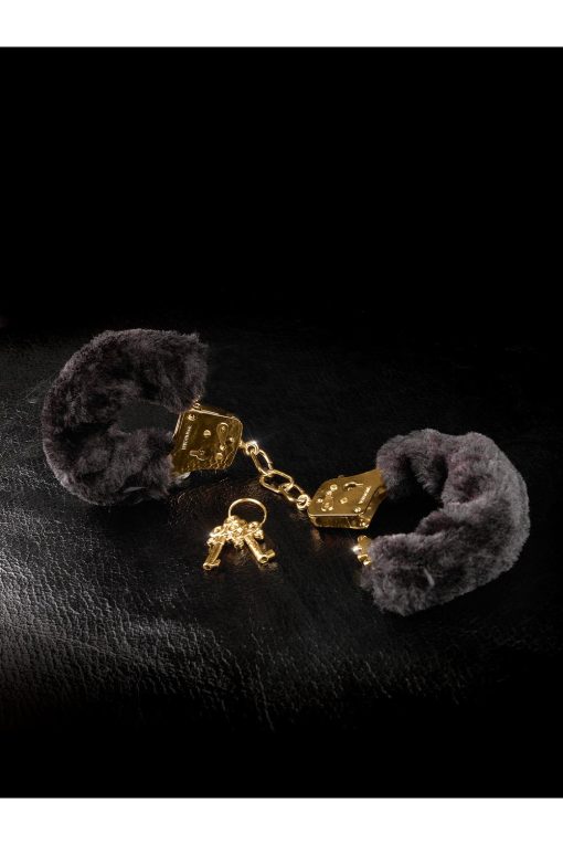 Deluxe Furry Cuffs - zlatne - Slika 4