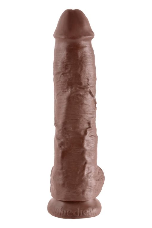 10 Inch Cock with Balls - smeđi - Slika 5