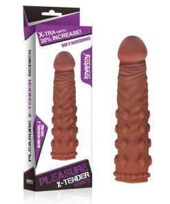 Pleasure X-Tender Penis Sleeve Brown 5