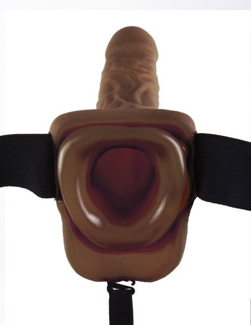 9" Hollow Strap-On with Balls Brown/Black - Slika 4